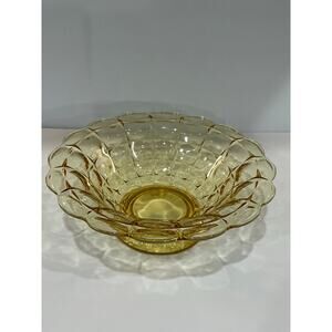 Indiana Glass Vintage Constellation Serving Bowl Yellow